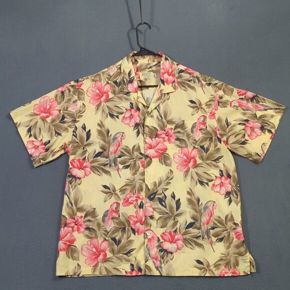 Newt At The Royal Honolulu Shirt Men's XL Mulitcolor Floral Parrots Hawaiian - Picture 2 of 9